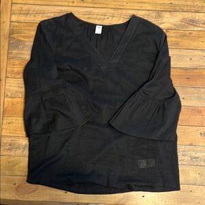 Old Navy Black V-Neck Blouse